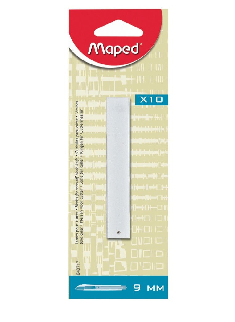 Maped 10-Piece Cutter Blade Refills 9mm Width  - Image 1