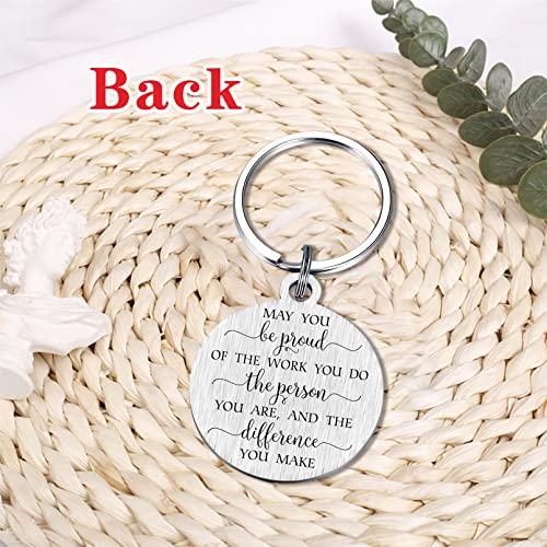 SOUSYOKYO Employee Coworker Staff Appreciation Keychain Gifts for Women Men Unique Thank You for Being Awesome Present Work Anniversary Teacher Couselor Volunteer Ideas - Image 5