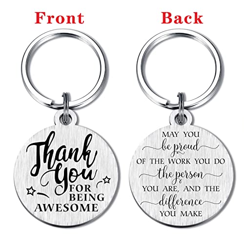 SOUSYOKYO Employee Coworker Staff Appreciation Keychain Gifts for Women Men Unique Thank You for Being Awesome Present Work Anniversary Teacher Couselor Volunteer Ideas - Image 2