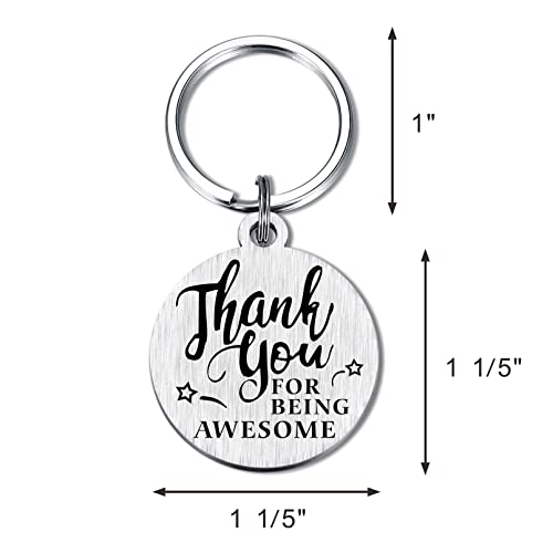 SOUSYOKYO Employee Coworker Staff Appreciation Keychain Gifts for Women Men Unique Thank You for Being Awesome Present Work Anniversary Teacher Couselor Volunteer Ideas - Image 3
