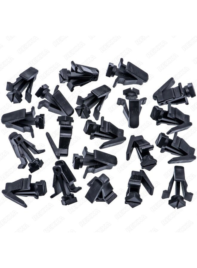 Rexka 20pcs Grille Clip Bumper Cover Fastener Compatible with Nissan Infiniti 76882-0M060 Frontier Krom & SL - Image 2