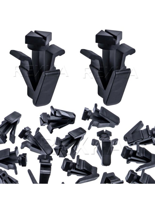 Rexka 20pcs Grille Clip Bumper Cover Fastener Compatible with Nissan Infiniti 76882-0M060 Frontier Krom & SL - Image 1