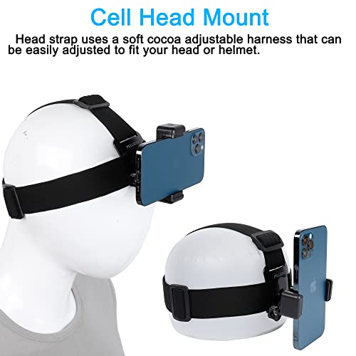 Pellking POV/Vlog Smartphone Head Strap Mount Selfie Neck Holder Mount Kit,Compatible with iPhone Samsung Smartphones,Hero 9, 8, 7, 6, 5, 4, 3, 2, 1, DJI Osmo Action… - Image 3