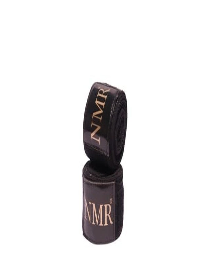 NMR Nylon & Cotton Boxing Hand Wraps,Stretch wrap, Hand Wraps, Spandex Bands, Hand Bandage, Protectors for Training, MMA, Muay Thai, Kickboxing etc. (Black, 2.5m) - Image 3