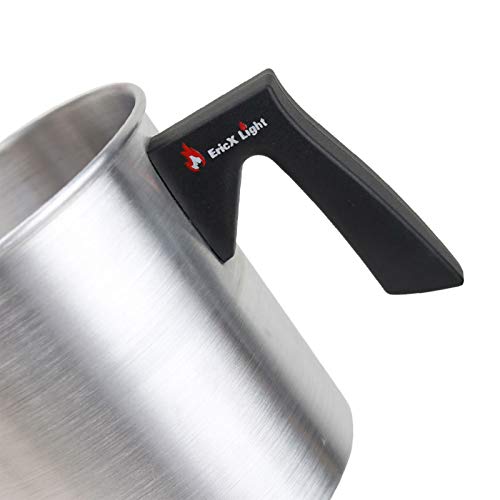 EricX Light Candle Making Pouring Pot,2 pounds,Double Boiler Wax Melting Pot,Dripless Pouring Spout & Heat-Resisting Handle Designed,Aluminum Construction Candle Making Pitcher - Image 3