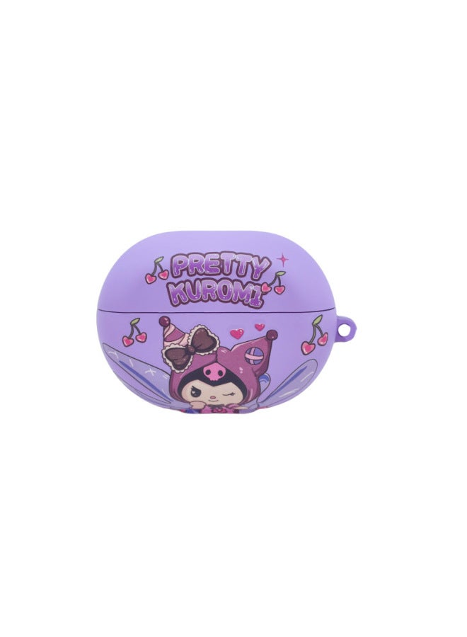 Loquat 2 Soft Case Tpu For HuaweiCartoon Pro Matte Wireless Seebudsre3 For F45i Bluetooth Headset Protective Cover-Color:Purple Kurome With Carabiner-Model:Suitable For Freebuds 6i  - Image 1