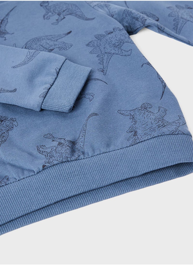 NAME IT - Kids Dinosaur Long Sleeve Sweatshirt - Image 1