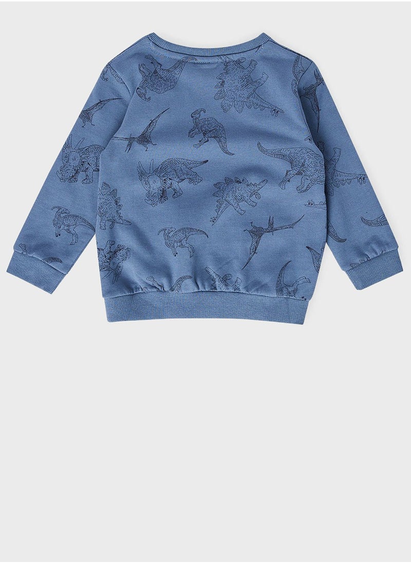 NAME IT - Kids Dinosaur Long Sleeve Sweatshirt - Image 1