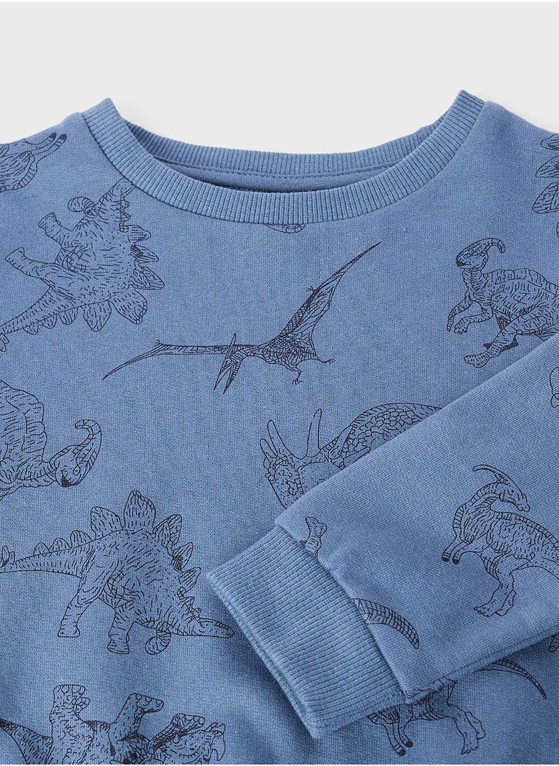 NAME IT - Kids Dinosaur Long Sleeve Sweatshirt - Image 1