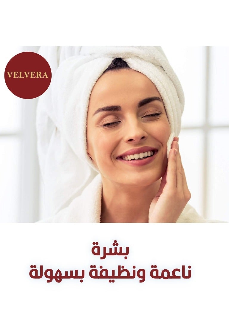 Velvera 3 in 1 Cleansing Wipes Removes Makeup, Cleanses, Hydrates With Argan Oil & Vitamin-E 25Wipes - Image 2