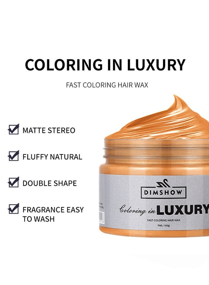 DIMSHOW Coloring in Luxury-Fast Coloring Hair Wax,Hair Color Material for Temporary  Hair Color, Hair Dye Coloring Wax Washable Natural Instant Hair Color Cream Temporary Hair Dye Wax 120g  #02 Orange - Image 4