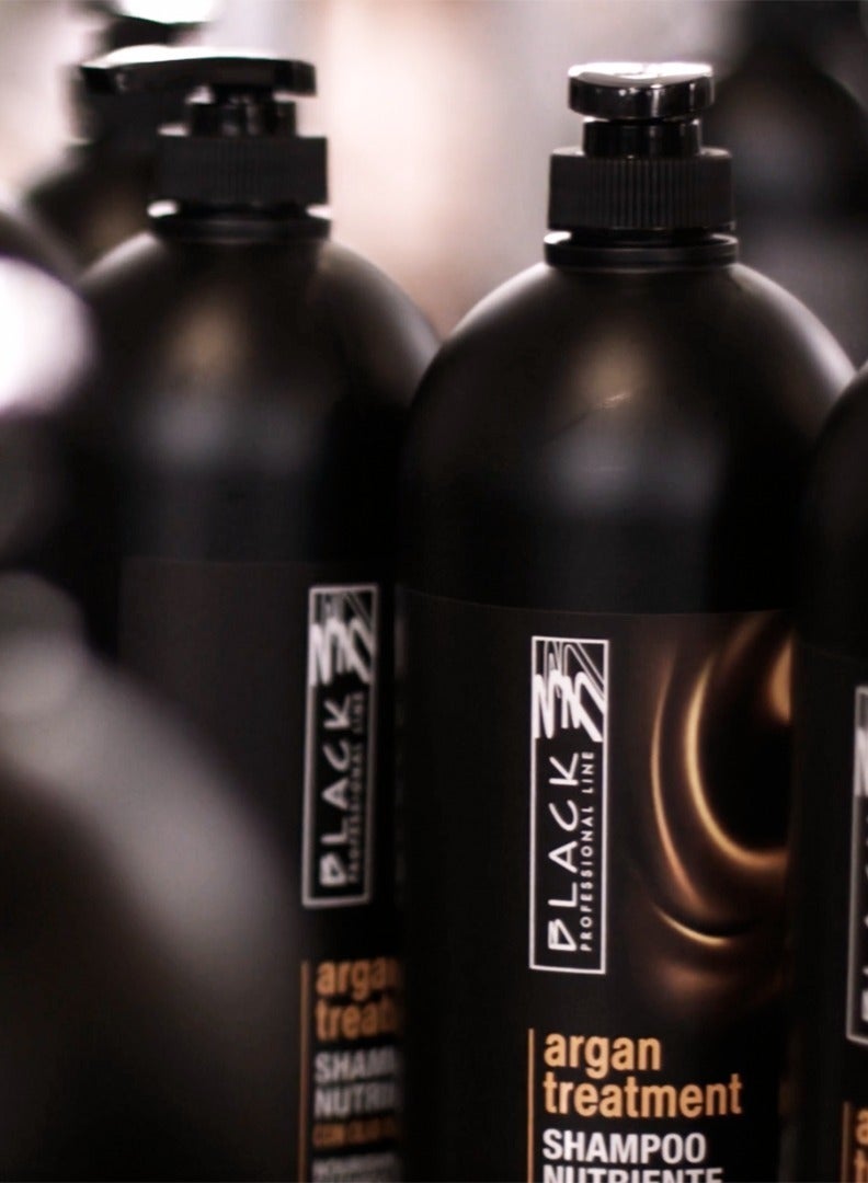 BLACK PROFESSIONAL LINE Black Professional Argan Treatment Shampoo 1000ml - Nourishing Shampoo for Damaged Hair - Image 2