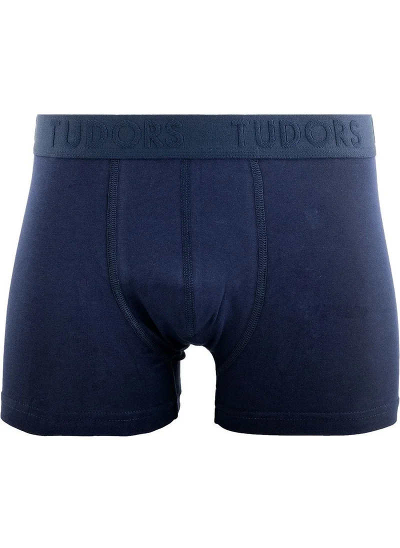 Tudors Men's 2-Pack Cotton Lycra Flexible Fabric Navy Blue Boxer