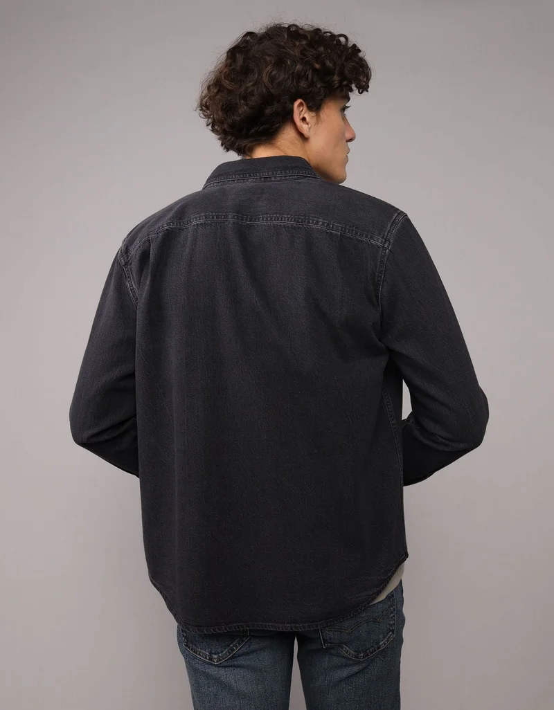 American Eagle AE Long Sleeve Denim Shirt