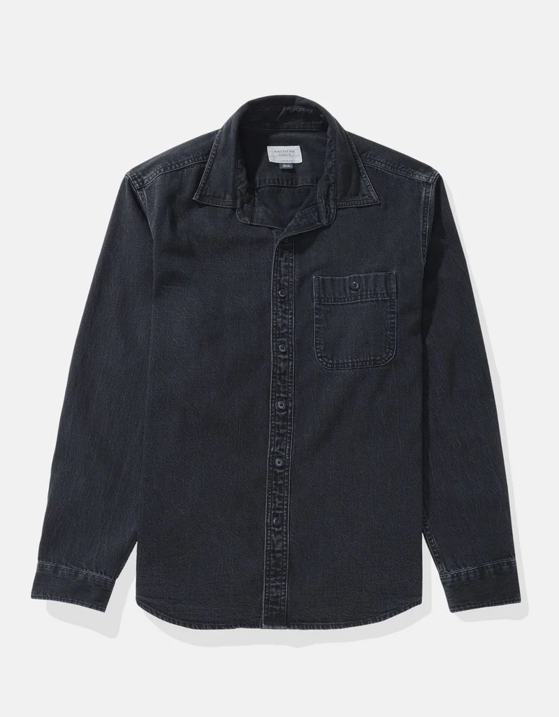 American Eagle AE Long Sleeve Denim Shirt
