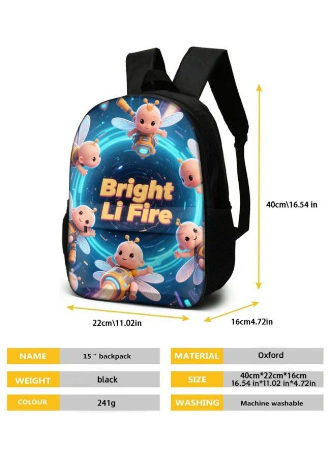 واضح من النار حقيبة كرتونية من ثلاث قطع، يسهل التعامل معها في مناسبات مختلفة (متوفرة للطلاب والأطفال والأصدقاء في النزهايات وتسلق الجبال والتعليم المدرسي وما إلى ذلك) | الكتفين + حقائب اليد + حقائب القرطاسية | موسم العودة إلى المدرسة / هدايا المهرجان - 64 - Image 5