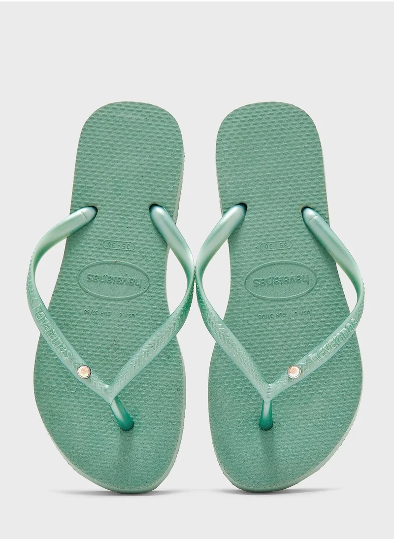 havaianas Slim Crystal Flip Flops