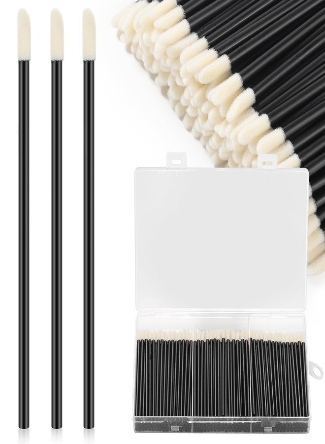 GEMSANVA 240 Pieces Disposable Lip Wands Lip Brushes,Lipstick Applicator Brushes Lip Gloss Wand,Soft Lint Free,Eyes & Lips Makeup Applicator Wands Tools（BLACK） - Image 1