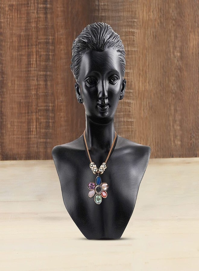 STRIPES® Essentials Latest Western Design trendy Jewellery Colorful Crystal Modern Pendant Collar Statement Chunky Necklace for Women Trendy Stylish Necklace Gift For Girls. - Image 3