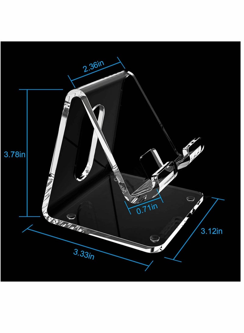 SYOSI Acrylic Cell Phone Stand, Portable Phone Holder, Clear Phone Stand for Desk, Compatible with for Phone 13 12 Pro Max Mini 11 Xr 8 Plus SE, for Switch, Android Smartphone, Desk Accessories - Image 4