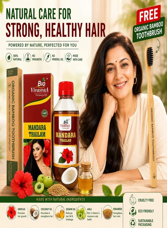 Bio Vivasva Mandara Thailam Hair Oil 200 ML - Image 3