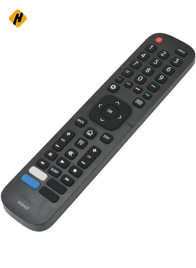 HuHa - Universal IR Remote Control EN2A27 Suitable for All Hisense 4K LED HD UHD Smart TV H5 Series H7 Series H6D Series H8C Series H5D Series H5C Series 40H5 48H5 Series 32H5C 40H5C 40H5B with battery - Image 1