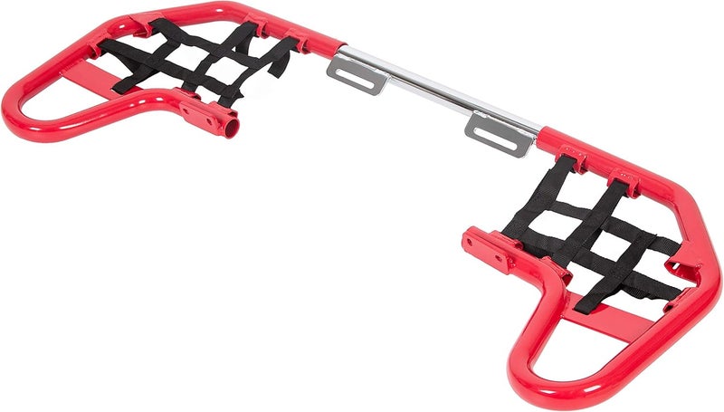 ECOTRIC Nerf Bars w/Nets Guards Rack Compatible with 2001-2024 Honda TRX 250EX Models Red - Image 5
