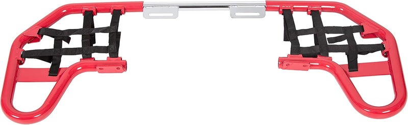 ECOTRIC Nerf Bars w/Nets Guards Rack Compatible with 2001-2024 Honda TRX 250EX Models Red - Image 3
