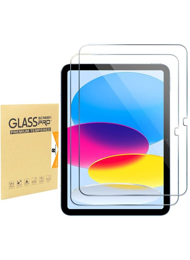 Rock Pow 2 Pack iPad 10.9 10th Generation 2022 Screen Protector A2696/A2757/A2777, Tempered Glass Screen Film Guard for iPad 10th Gen 10.9" 2022 Release Clear - Image 1