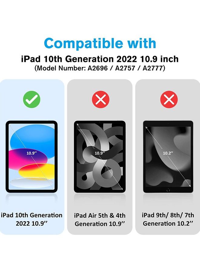 Rock Pow 2 Pack iPad 10.9 10th Generation 2022 Screen Protector A2696/A2757/A2777, Tempered Glass Screen Film Guard for iPad 10th Gen 10.9" 2022 Release Clear - Image 2