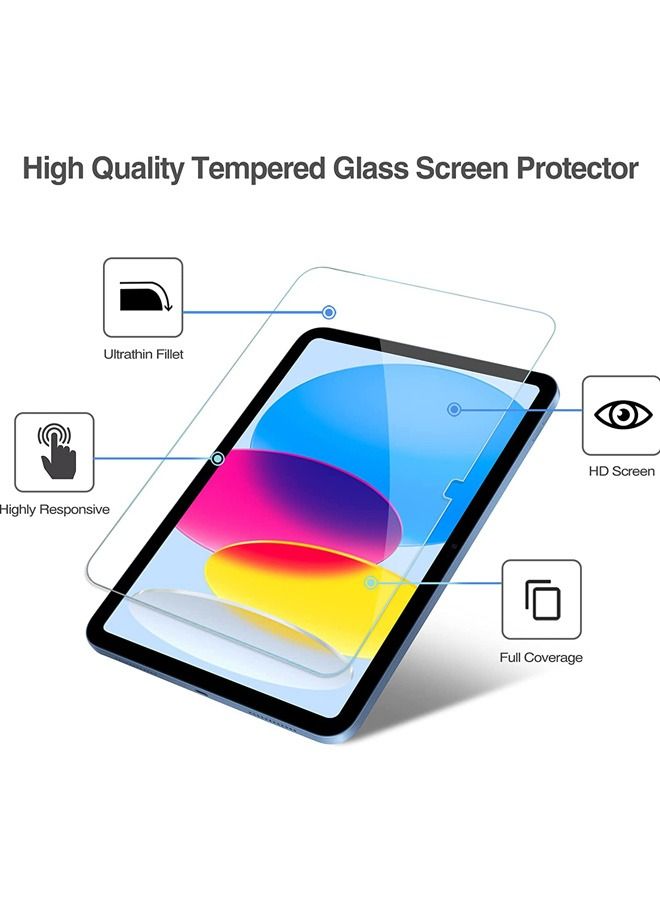 Rock Pow 2 Pack iPad 10.9 10th Generation 2022 Screen Protector A2696/A2757/A2777, Tempered Glass Screen Film Guard for iPad 10th Gen 10.9" 2022 Release Clear - Image 3