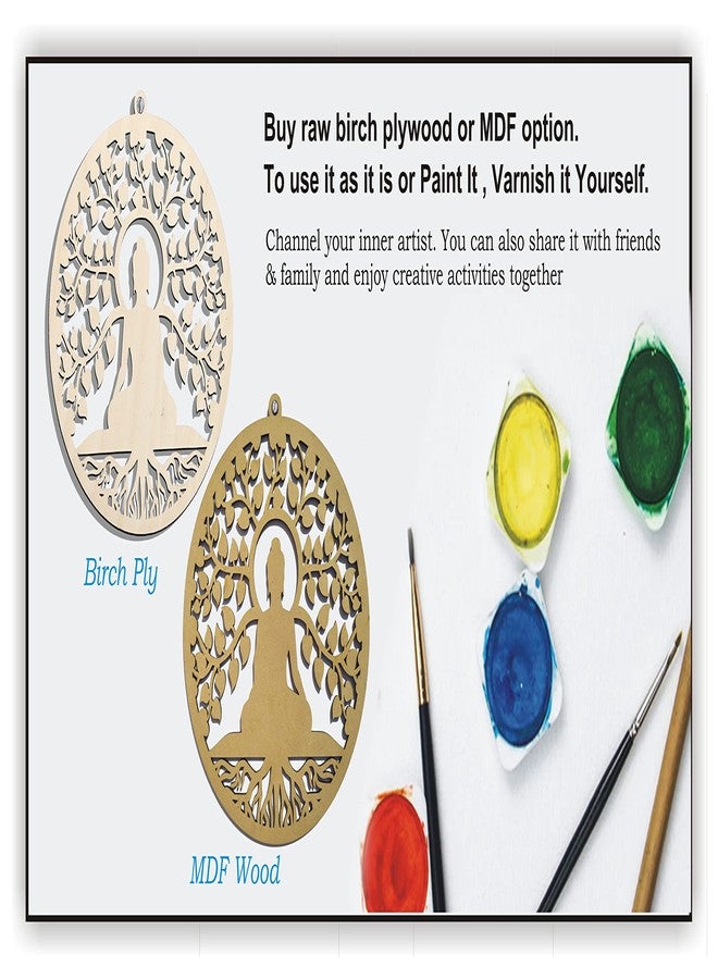 StepsToDo Wall Decoration. Room Hanging. Wooden Sacred Geometry Art. Spiritual Gift. Hand Painted. Multiple Design Choices Available. (11.5 Inch, Hamsa Hand, Raw MDF) - Image 4