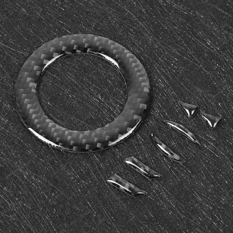 Carbon Fiber Car Steering Wheel Emblem Filler Easy Install - Anti-Recoil Wear-Resistant Steering Wheel Emblem Decal for Car Luxury Decoration - Image 4