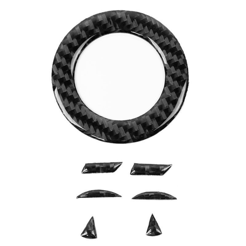 Carbon Fiber Car Steering Wheel Emblem Filler Easy Install - Anti-Recoil Wear-Resistant Steering Wheel Emblem Decal for Car Luxury Decoration - Image 3