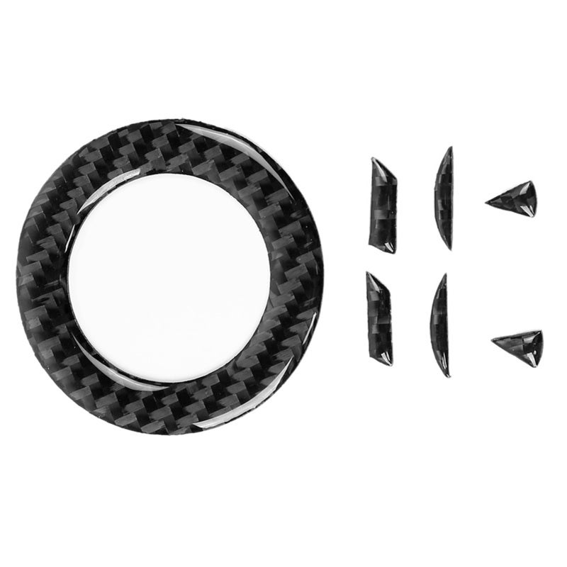 Carbon Fiber Car Steering Wheel Emblem Filler Easy Install - Anti-Recoil Wear-Resistant Steering Wheel Emblem Decal for Car Luxury Decoration - Image 2