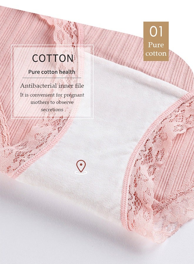 3PCS High Waist Stretchable Pregnancy Panties Women's Maternity Knickers Soft Breathable Under The Bump Pregnancy Postpartum Underwear Pregnancy Seamless Overbelly Maternity Briefs