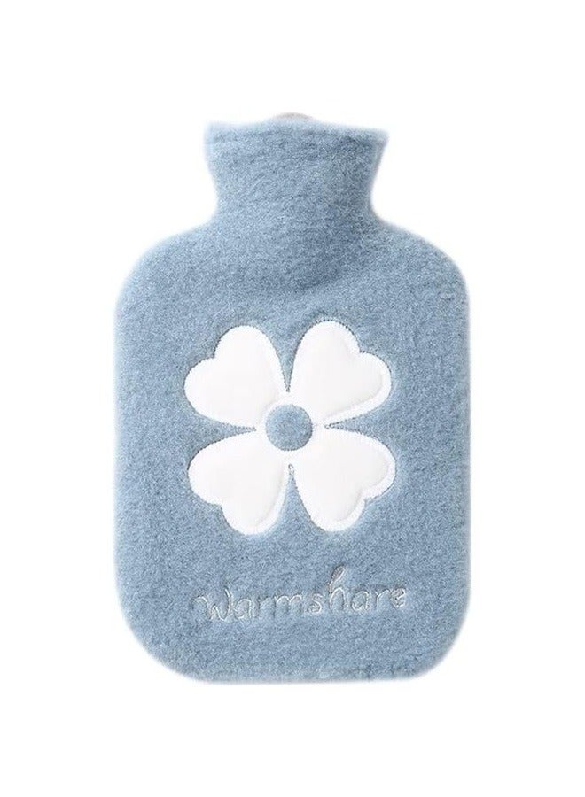 إسكدنيا Hot Water Bottle with Soft Cover, 500ML Small Hot Water Bottle,Wearable hot Water Bottle, for Neck, Shoulder Pain and Hand Feet Warmer, Menstrual Cramps, Hot Compress and Cold Therapy - Image 2