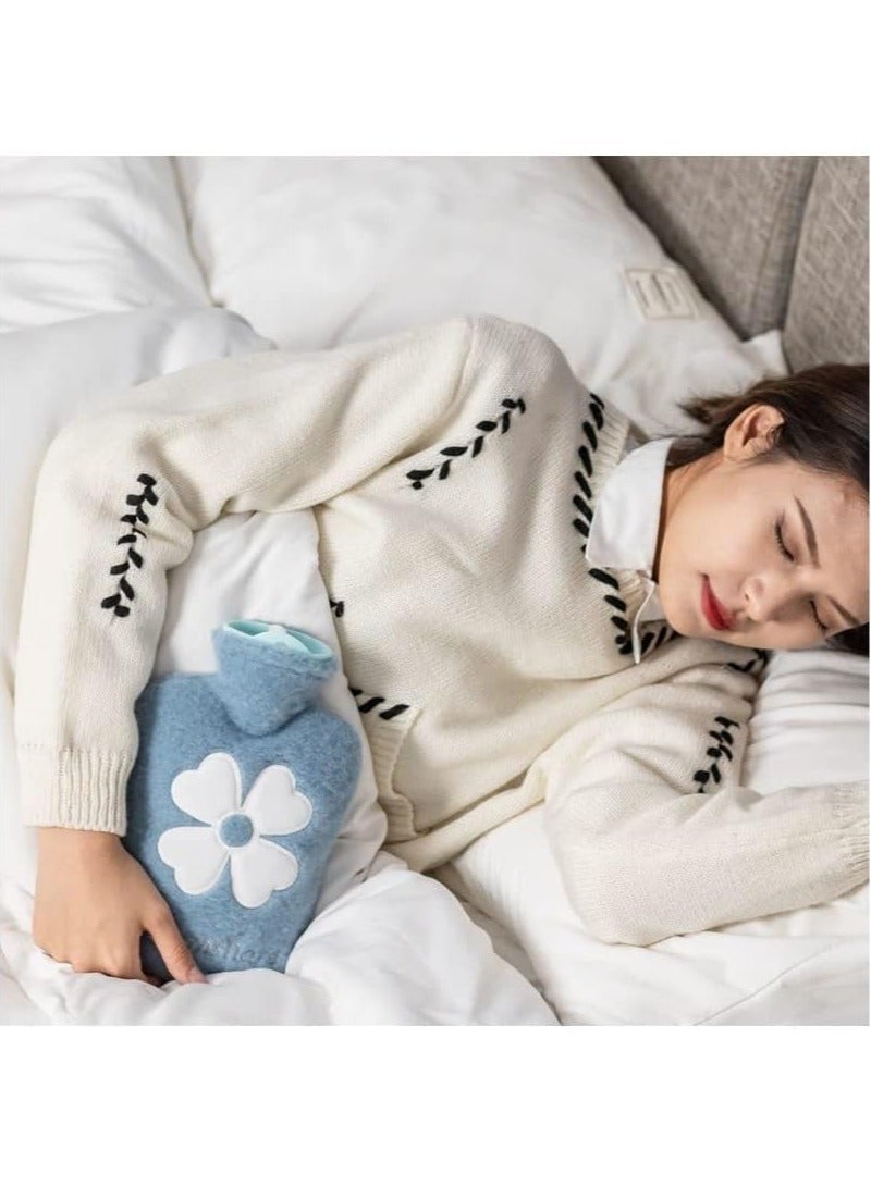 إسكدنيا Hot Water Bottle with Soft Cover, 500ML Small Hot Water Bottle,Wearable hot Water Bottle, for Neck, Shoulder Pain and Hand Feet Warmer, Menstrual Cramps, Hot Compress and Cold Therapy - Image 4