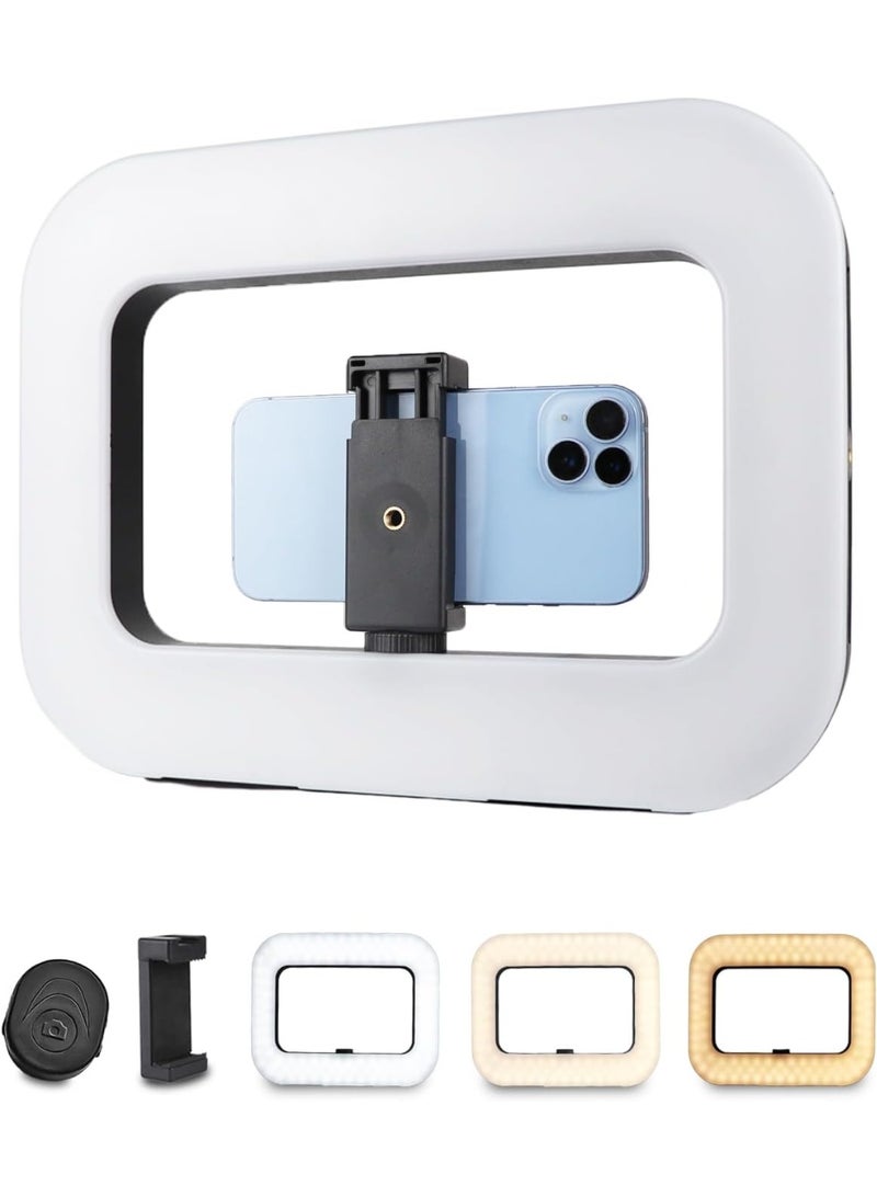 Relex Smartphone Video Rig with Light, Handheld Ring Selfie Light Kit, LED Mobile Video Stabilizer with Built-in 8000mAh Battery for Camera, Smartphone, YouTube, TikTok Video Recording, Makeup - Image 1