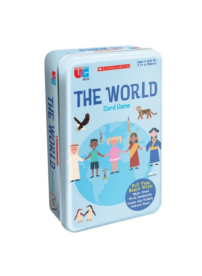 University Games Scholastic The World Travel Card Game, Perfect for Summer Learning for Kids, Learn About The World, for 2 or More Players Ages 6 and Up from - Image 1