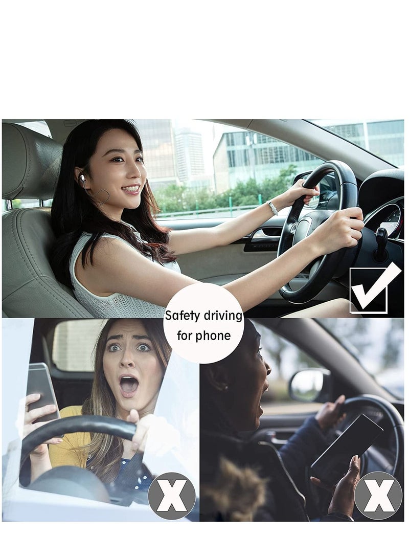 SYOSI Retractable Bluetooth Headphones Collar Clip Bluetooth Headsets Wireless Earphone Display Quick Charger Handsfree Earbuds v5.2 with Microphone for Cell Phone (Gold) - Image 2