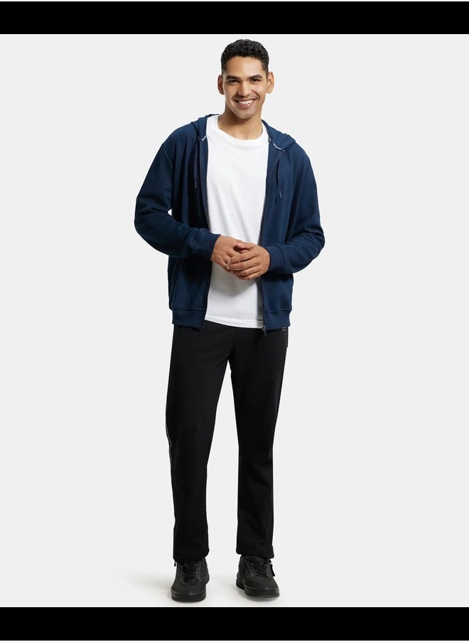 JOCKEY Jockey AM61 Men's Super Combed Cotton Rich Pique Fabric Ribbed Cuff Hoodie Jacket  - Image 4
