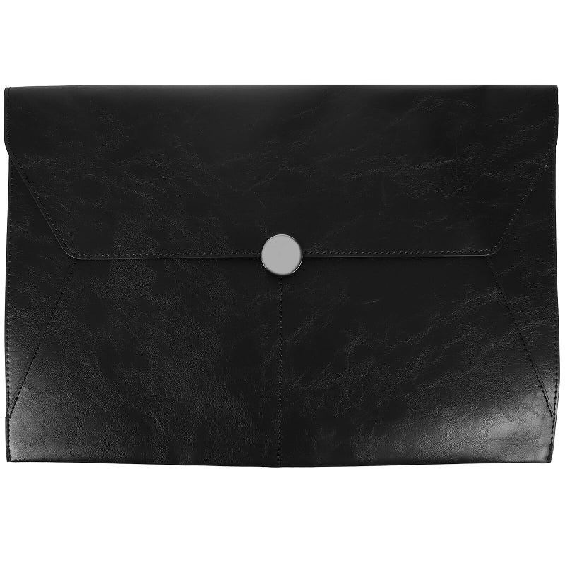 Large Capacity PU Leather Document Organizer Folder Portable File Storage Case - Image 2