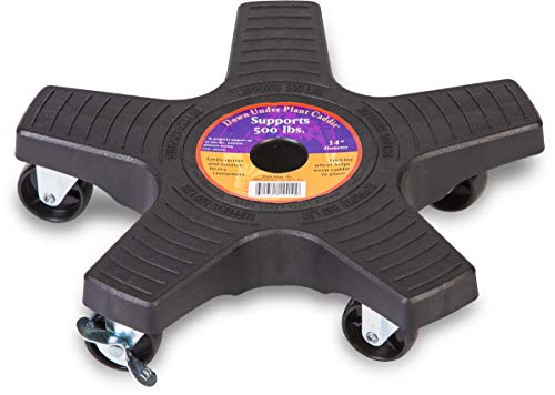 Bosmere 14" Plant Caddie - Heavy-Duty Rolling Plant Stand with Locking Wheels, 500 lb Capacity – Durable Plant Caddy for Indoor/Outdoor Use, Black - Image 1