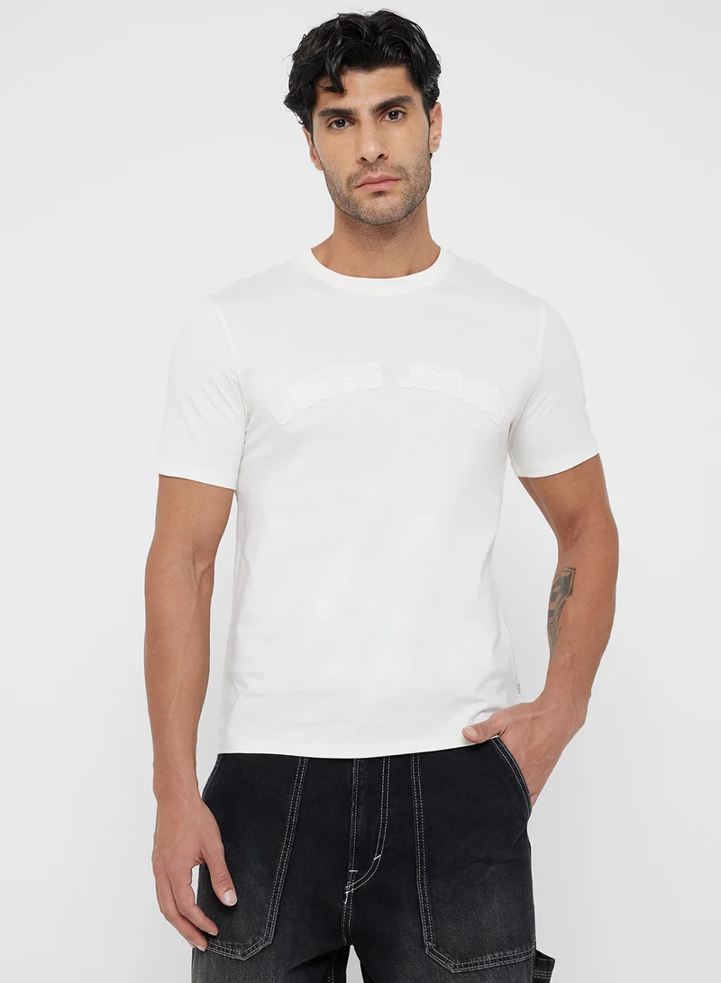 Guess Jeans Unisex Logo Crew Neck T-Shirt