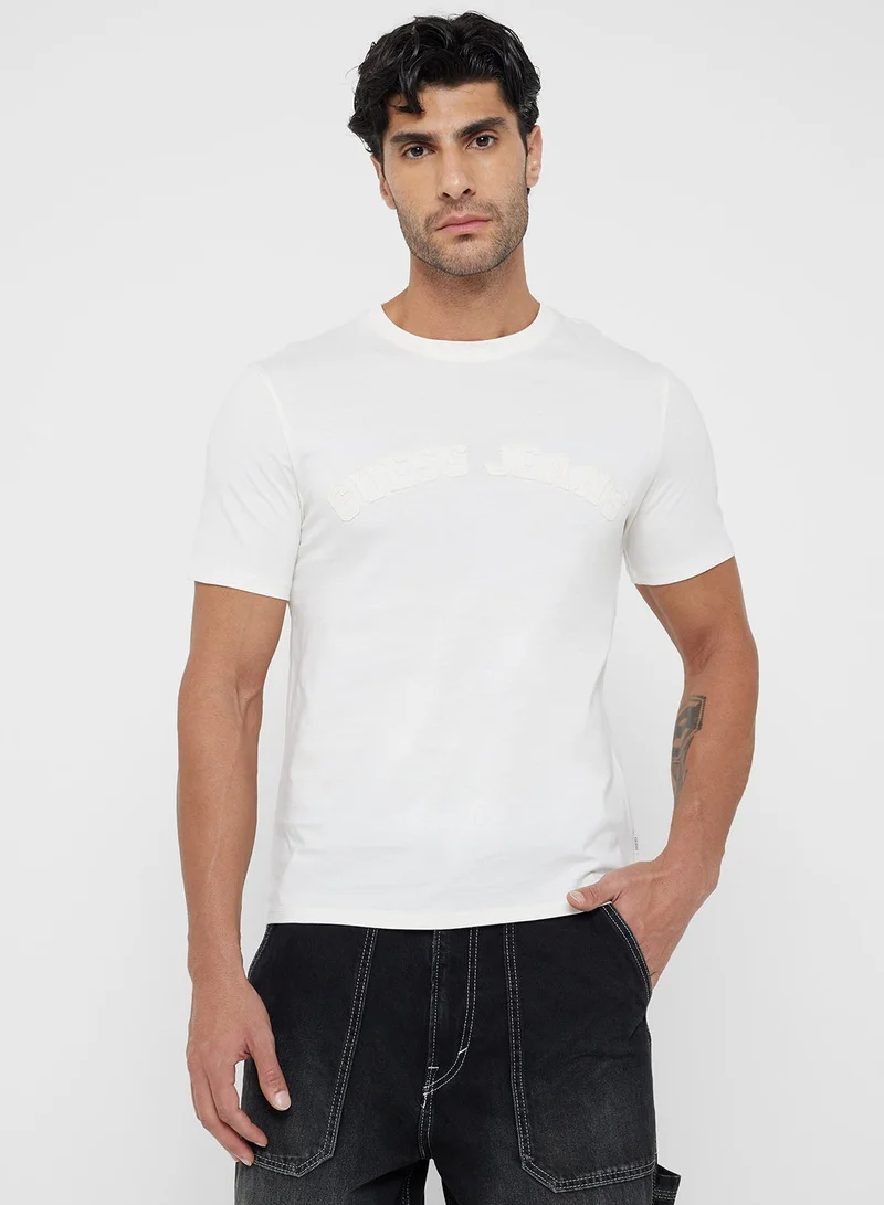 GUESS Unisex Logo Crew Neck T-Shirt