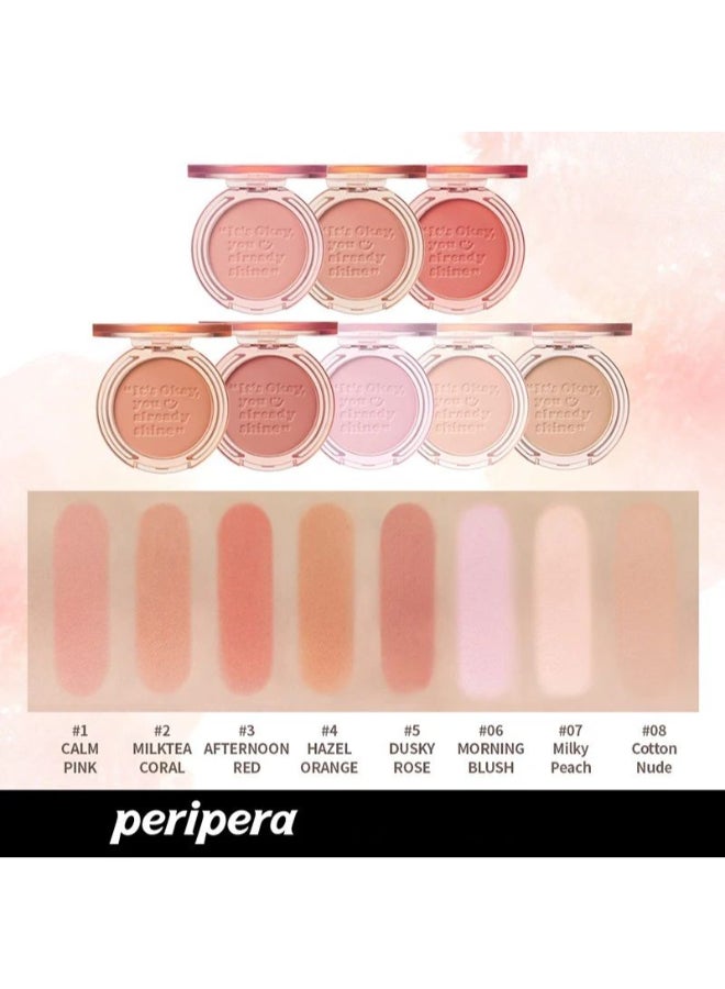Peripera Pure Blushed Sunshine Cheek 01 Calm Pink - Image 5
