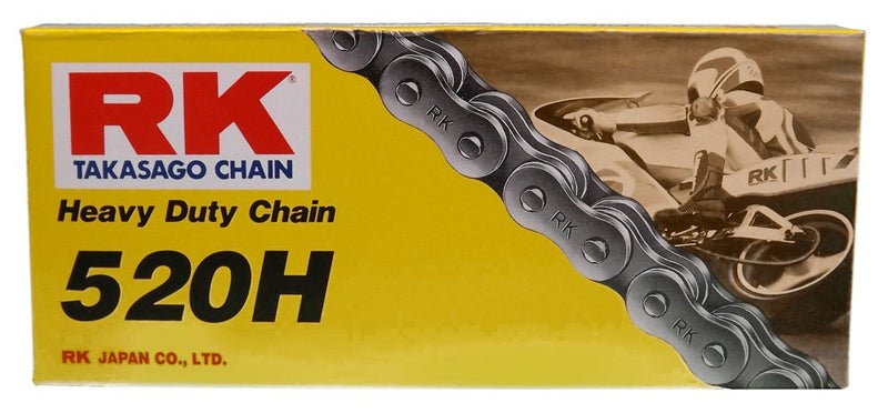 RK Racing Chain سلسلة RK Racing M520HD-106 (سلسلة 520) 106 روابط سلسلة قياسية غير O-Ring مع وصلة توصيل - Image 4