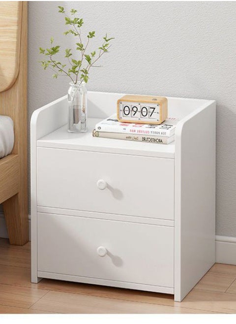 Nightstand Bedside Table 60*40*60cm End Side Table with Storage Drawer White Accent Table Easy Assembly Bedside Storage Cabinet Organizer for Living Room Bedroom Office