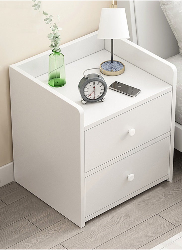 CityRiya-Long - Nightstand Bedside Table 60*40*60cm End Side Table with Storage Drawer White Accent Table Easy Assembly Bedside Storage Cabinet Organizer for Living Room Bedroom Office - Image 1